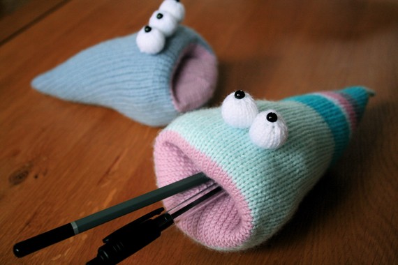 ButterflyLove1 - knitted desk worm